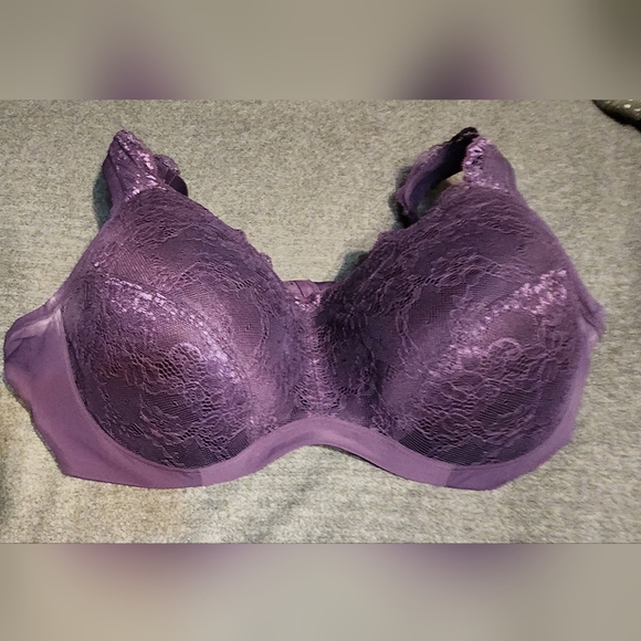 Torrid Max Support, 360° ballet  Full Coverage Purple Lace Bra, Size 46D - Picture 2 of 6